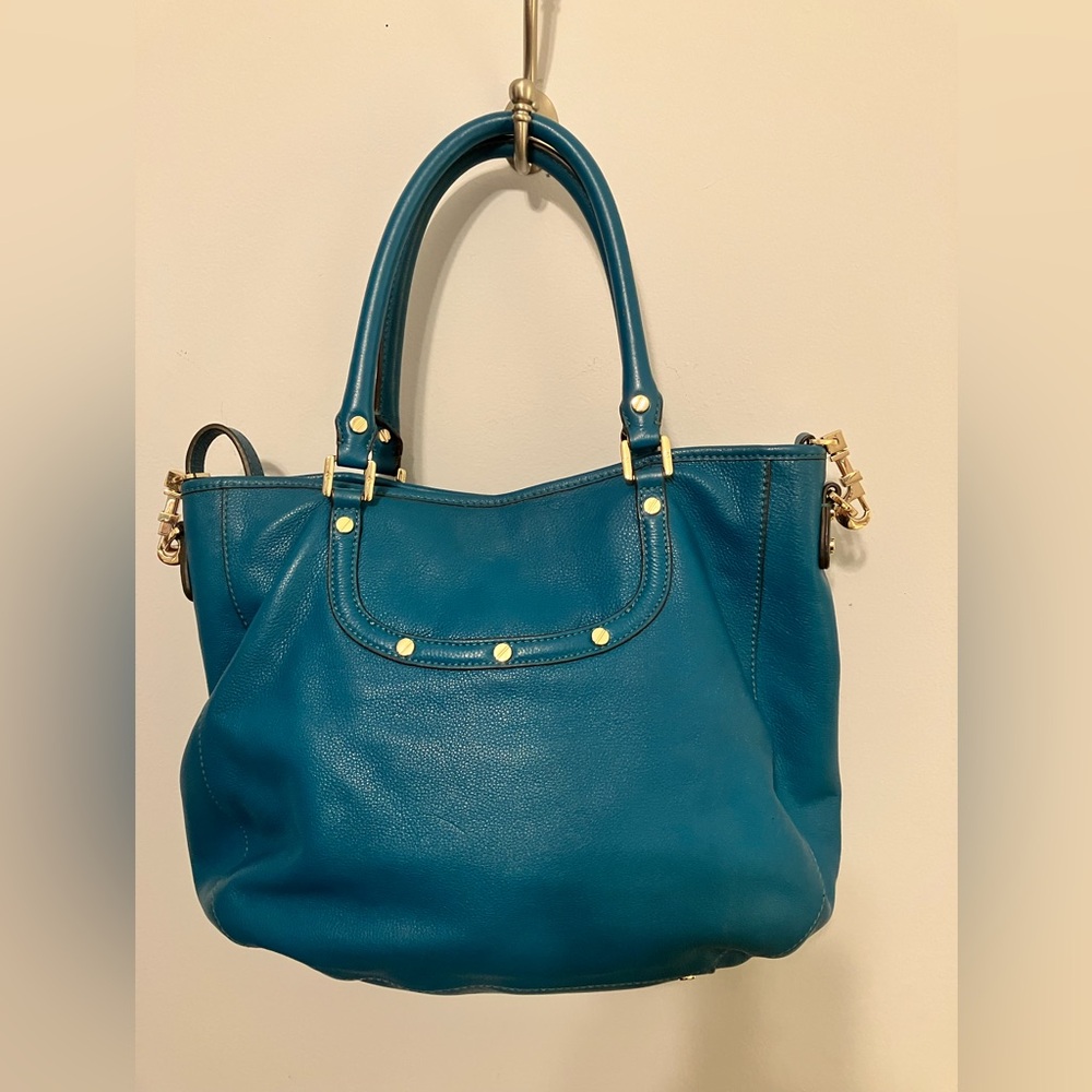 Tory Burch Amanda Hobo EUC Teal - Picture 2 of 16